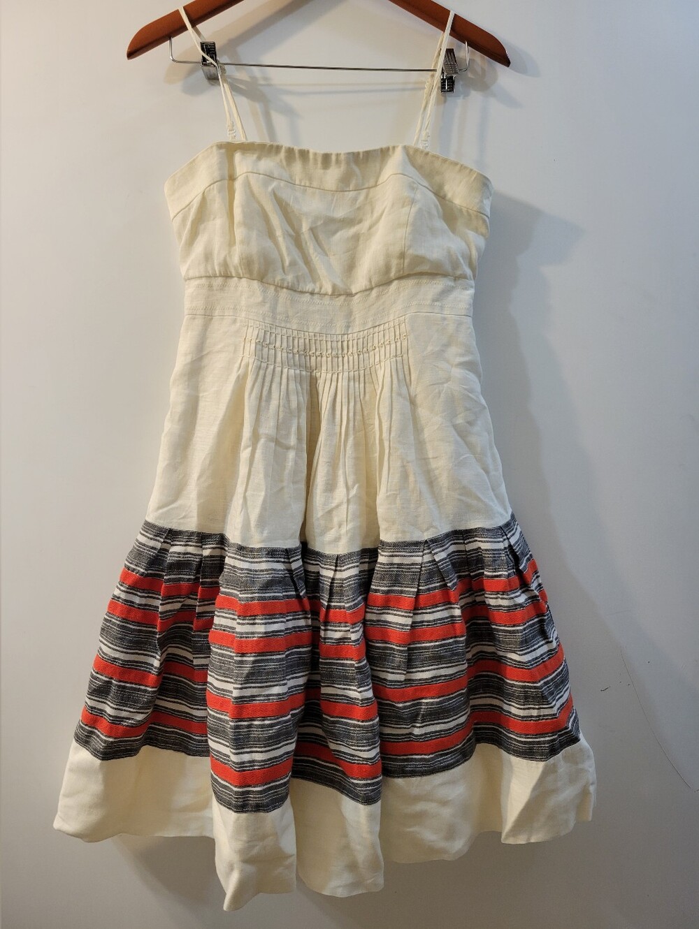 Anthropologie White Strapless "Around the World Dress" by Floreat Size 4